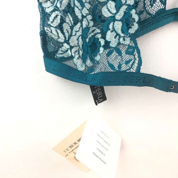 La Perla Bra 34 36 B C Full Bralette Mesh Lace - Picture 5 of 8